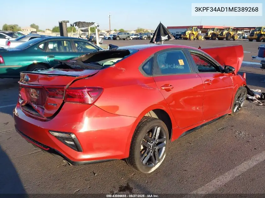3KPF34AD1ME389268 2021 Kia Forte Gt-Line