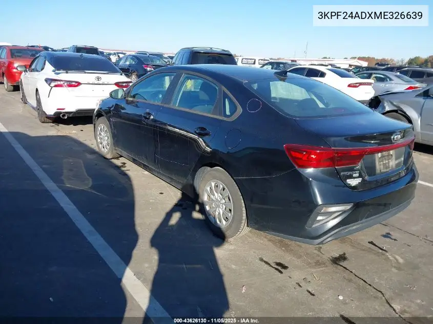 3KPF24ADXME326639 2021 Kia Forte Fe