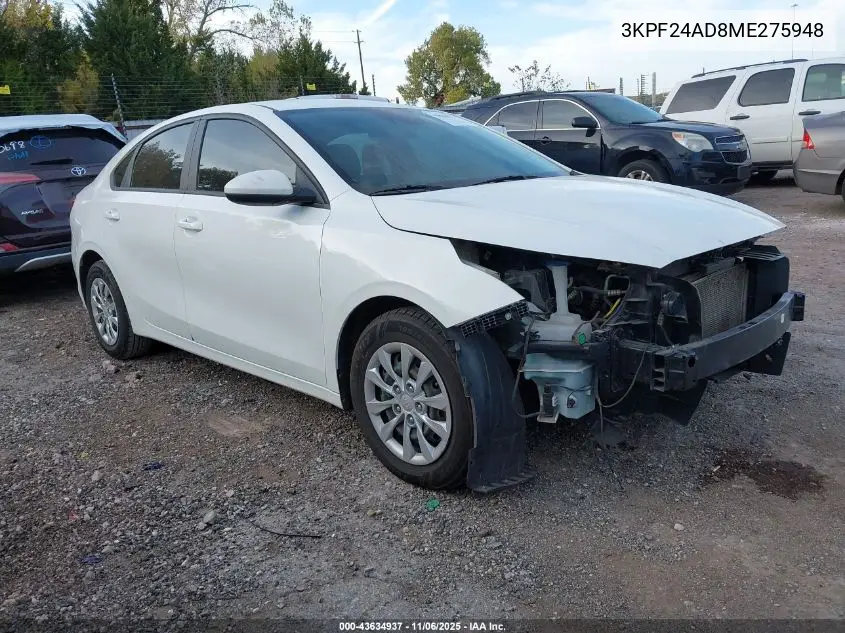 3KPF24AD8ME275948 2021 Kia Forte Fe