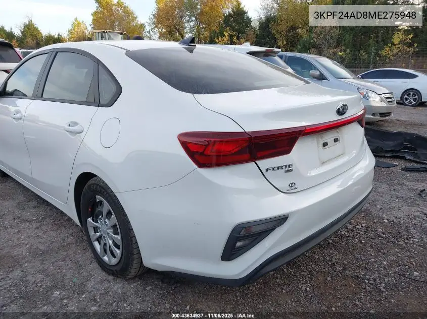 3KPF24AD8ME275948 2021 Kia Forte Fe