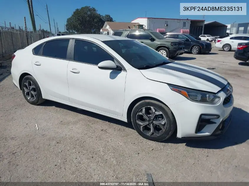 3KPF24AD8ME335131 2021 Kia Forte Lxs