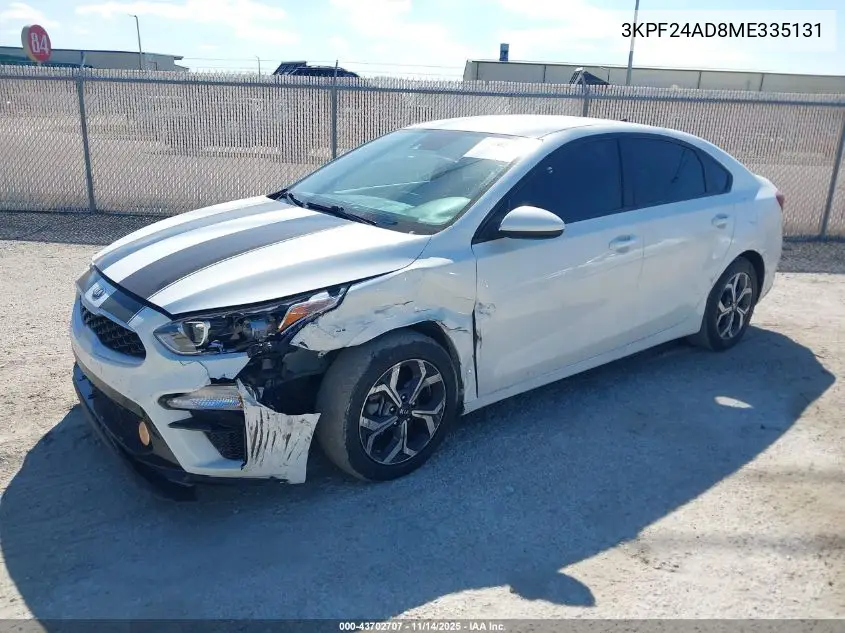 3KPF24AD8ME335131 2021 Kia Forte Lxs