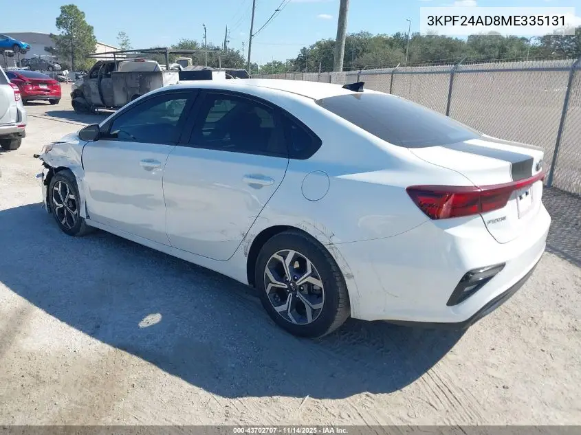3KPF24AD8ME335131 2021 Kia Forte Lxs