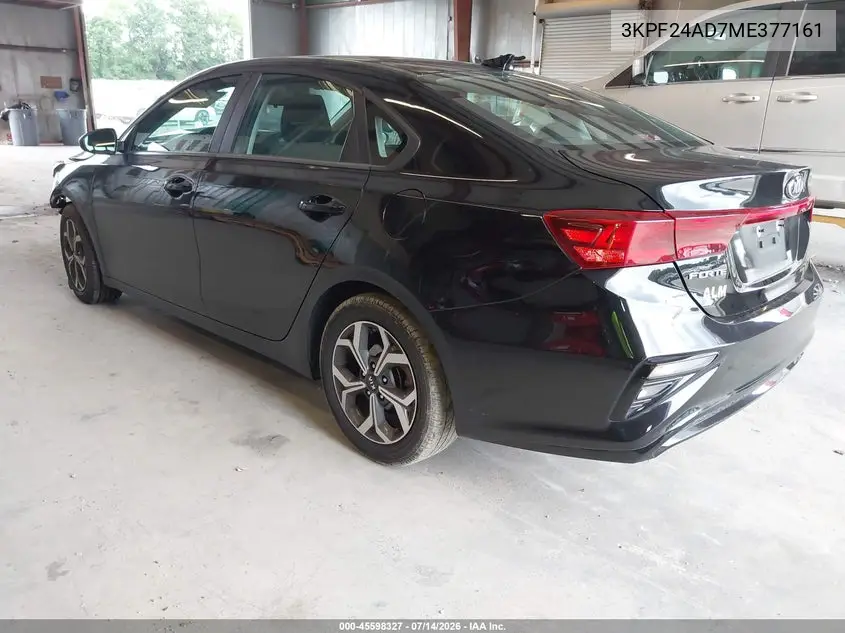 2021 Kia Forte Lxs VIN: 3KPF24AD7ME377161 Lot: 45598327