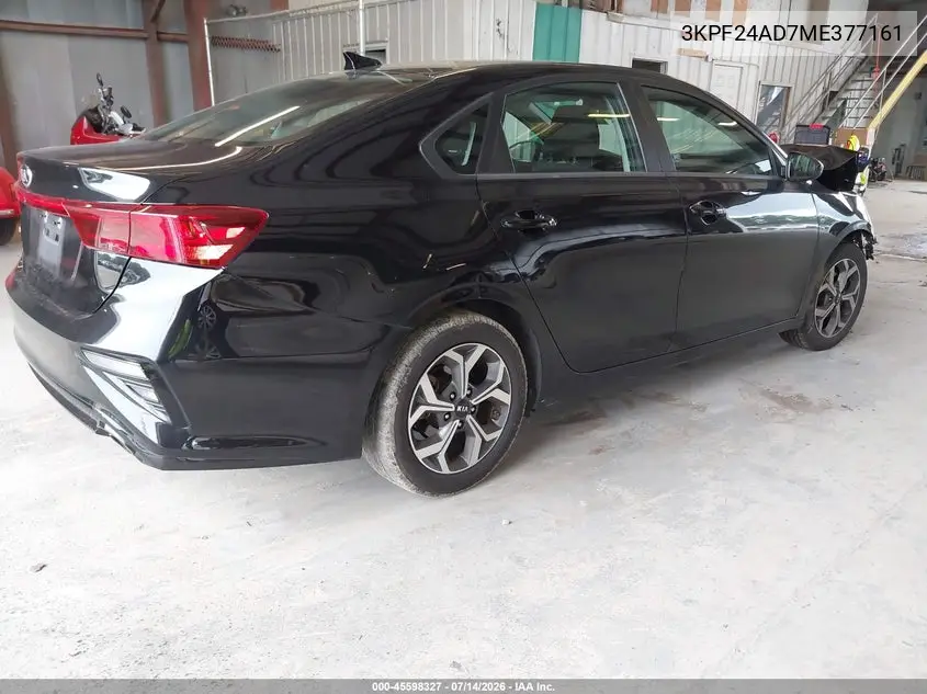 2021 Kia Forte Lxs VIN: 3KPF24AD7ME377161 Lot: 45598327