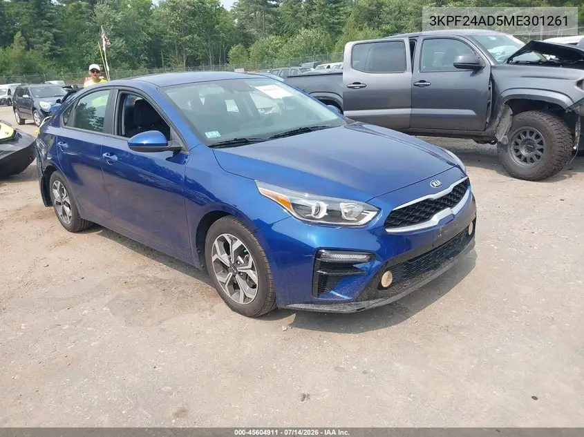 2021 Kia Forte Lxs VIN: 3KPF24AD5ME301261 Lot: 45604911