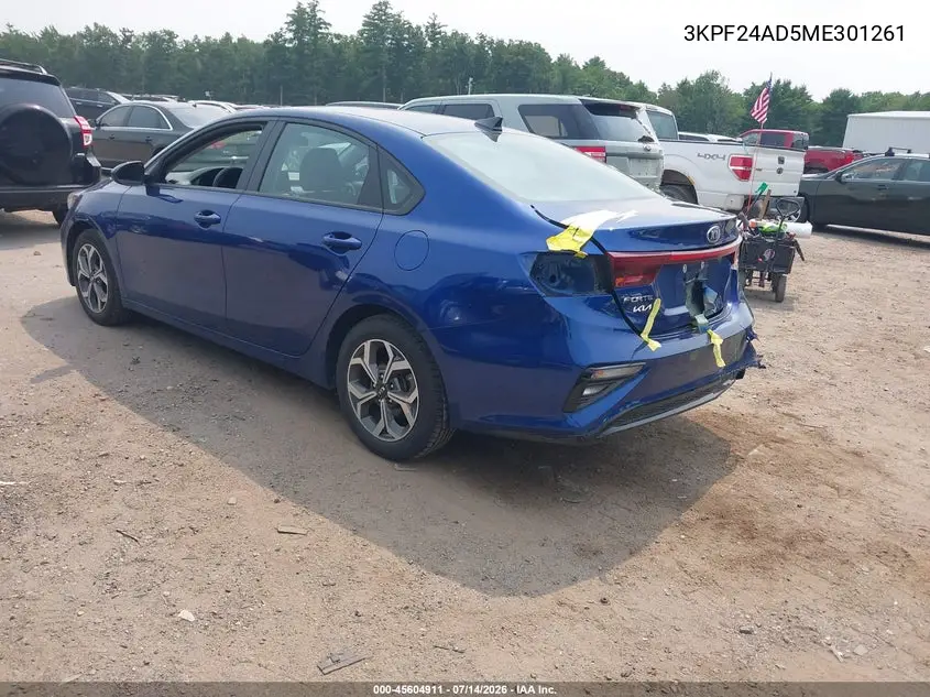 2021 Kia Forte Lxs VIN: 3KPF24AD5ME301261 Lot: 45604911