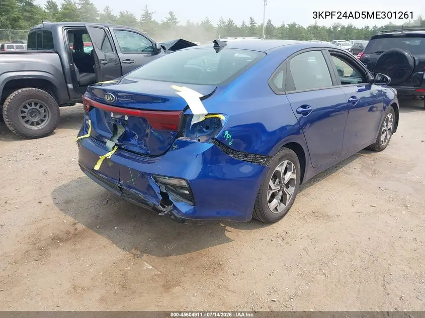 2021 Kia Forte Lxs VIN: 3KPF24AD5ME301261 Lot: 45604911