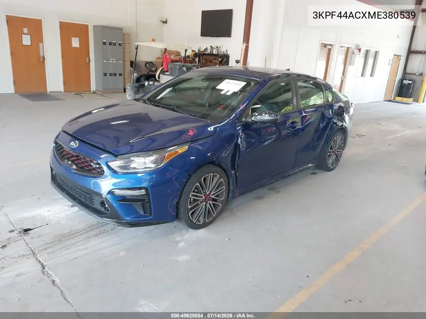 2021 Kia Forte Gt VIN: 3KPF44ACXME380539 Lot: 45625884