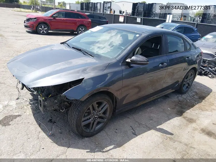 2021 Kia Forte Gt-Line VIN: 3KPF34AD3ME277331 Lot: 45675558