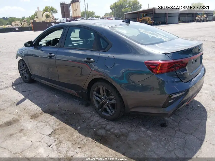 2021 Kia Forte Gt-Line VIN: 3KPF34AD3ME277331 Lot: 45675558