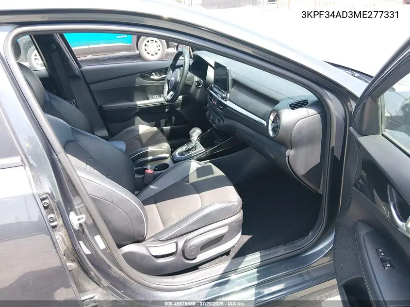 2021 Kia Forte Gt-Line VIN: 3KPF34AD3ME277331 Lot: 45675558