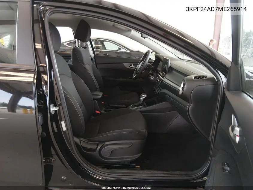 2021 Kia Forte Fe VIN: 3KPF24AD7ME265914 Lot: 45675711