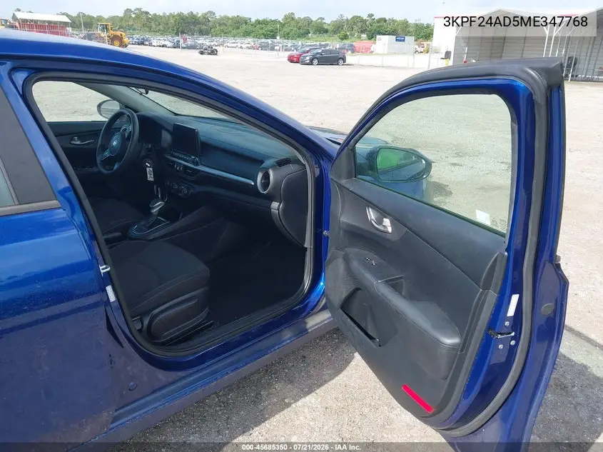 2021 Kia Forte Lxs VIN: 3KPF24AD5ME347768 Lot: 45685350