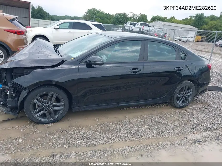 2021 Kia Forte Gt-Line VIN: 3KPF34AD2ME282620 Lot: 45685802