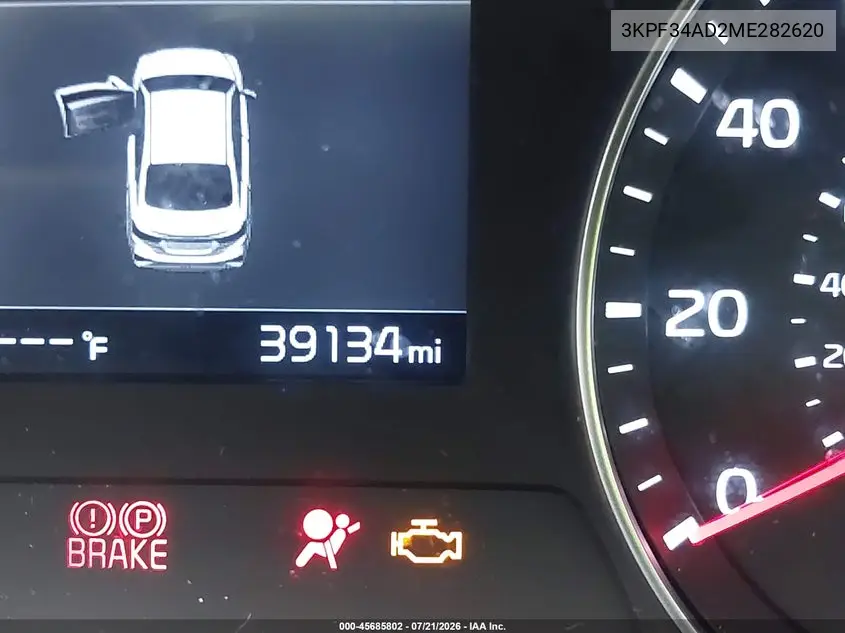 2021 Kia Forte Gt-Line VIN: 3KPF34AD2ME282620 Lot: 45685802