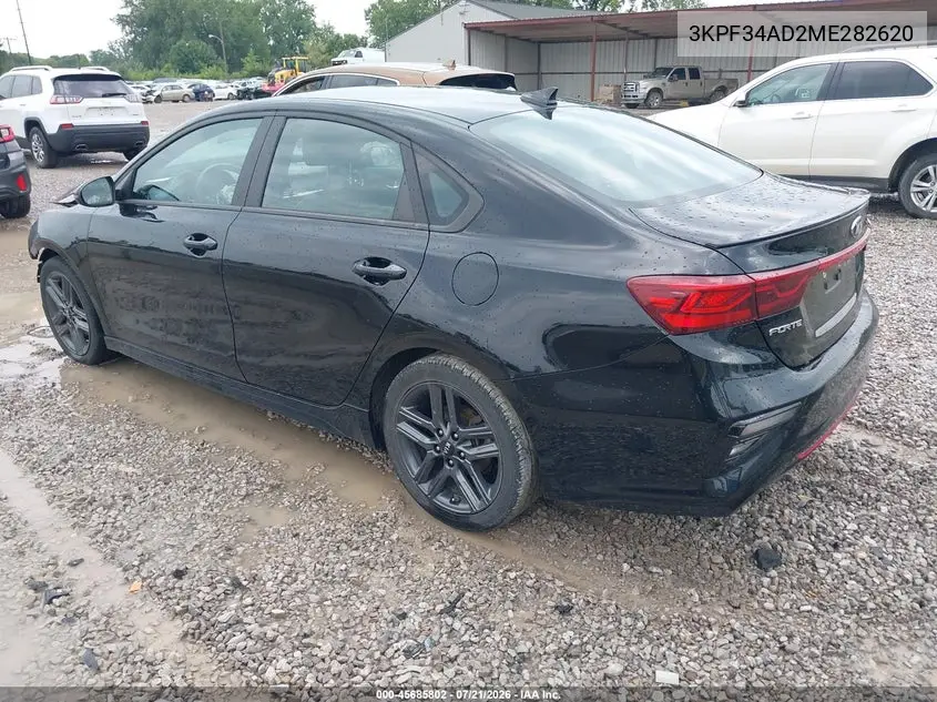 2021 Kia Forte Gt-Line VIN: 3KPF34AD2ME282620 Lot: 45685802