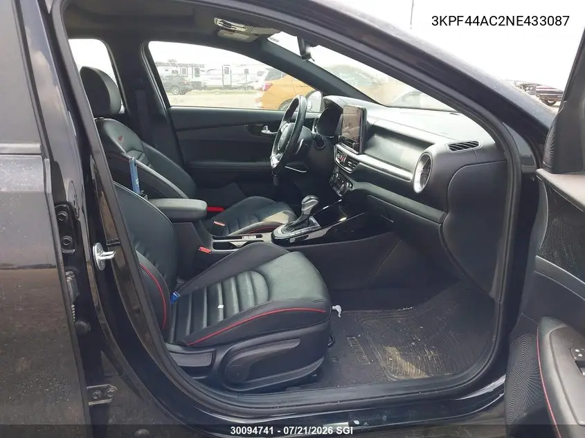 2022 Kia Forte Gt VIN: 3KPF44AC2NE433087 Lot: 30094741