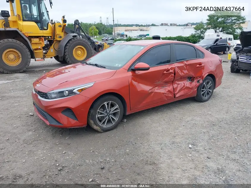 2022 Kia Forte Lxs VIN: 3KPF24AD3NE437664 Lot: 45558328