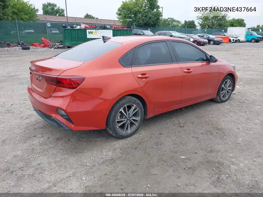 2022 Kia Forte Lxs VIN: 3KPF24AD3NE437664 Lot: 45558328