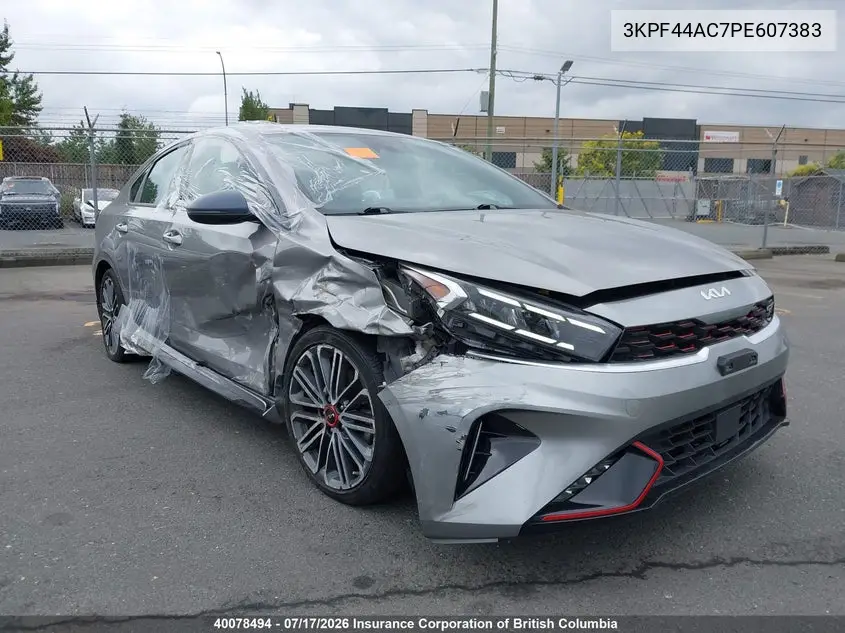 2023 Kia Forte VIN: 3KPF44AC7PE607383 Lot: 40078494