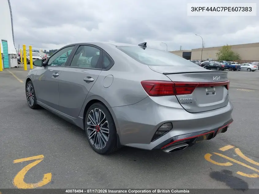 2023 Kia Forte VIN: 3KPF44AC7PE607383 Lot: 40078494