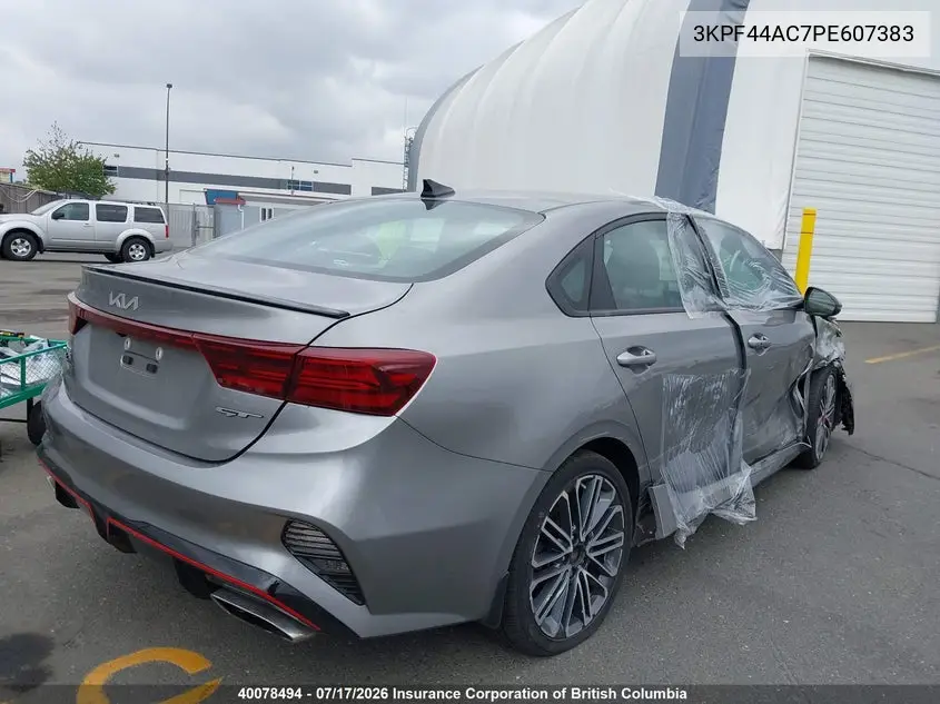 2023 Kia Forte VIN: 3KPF44AC7PE607383 Lot: 40078494