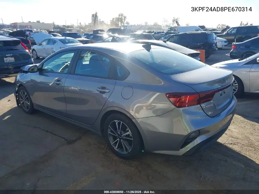 3KPF24AD8PE670314 2023 Kia Forte Lxs