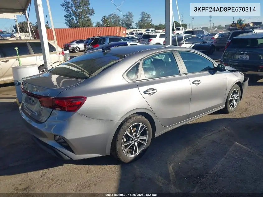 3KPF24AD8PE670314 2023 Kia Forte Lxs