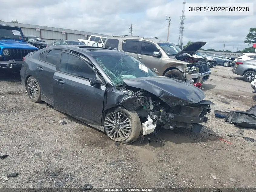 2023 Kia Forte Gt-Line VIN: 3KPF54AD2PE684278 Lot: 45684699