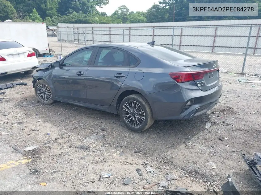 2023 Kia Forte Gt-Line VIN: 3KPF54AD2PE684278 Lot: 45684699