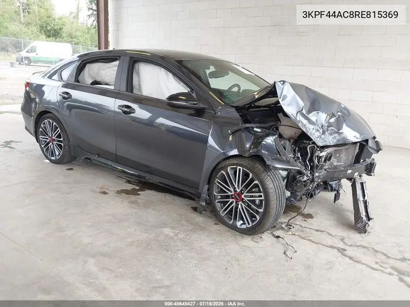2024 Kia Forte Gt VIN: 3KPF44AC8RE815369 Lot: 45645427