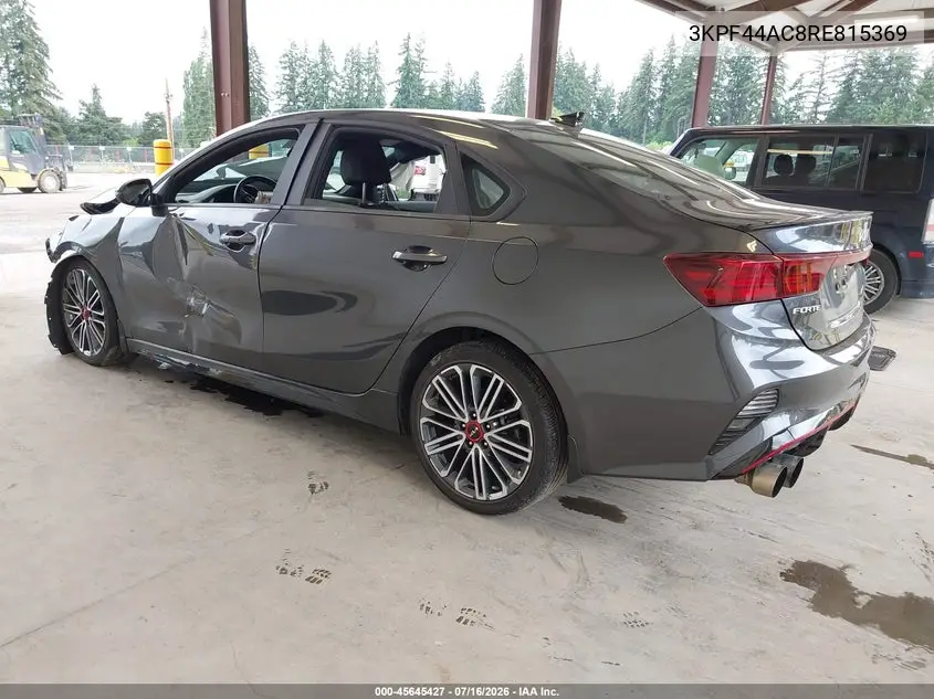 2024 Kia Forte Gt VIN: 3KPF44AC8RE815369 Lot: 45645427