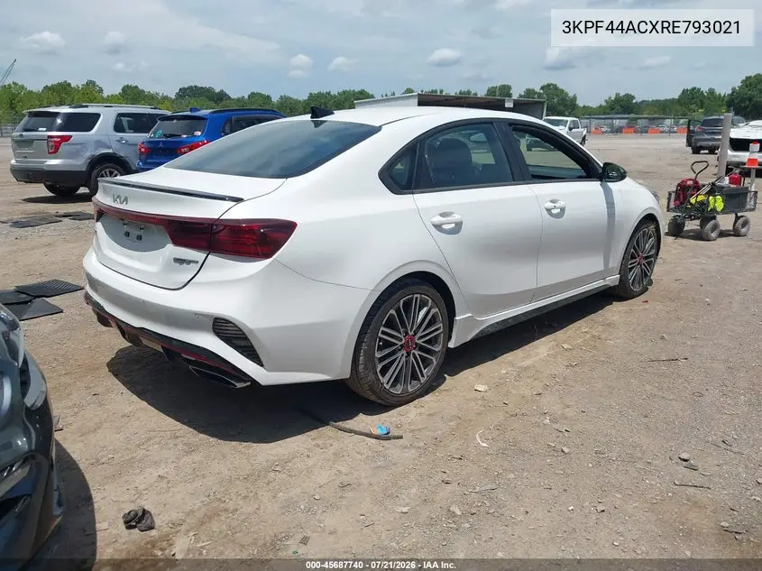 2024 Kia Forte Gt VIN: 3KPF44ACXRE793021 Lot: 45687740