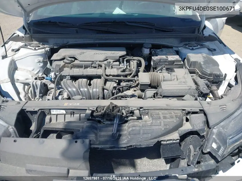 2025 Kia K4 Ex/Ex+ VIN: 3KPFU4DE0SE100671 Lot: 12657981