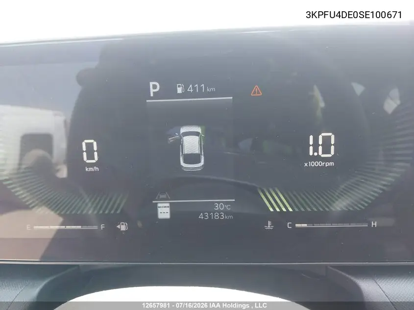2025 Kia K4 Ex/Ex+ VIN: 3KPFU4DE0SE100671 Lot: 12657981