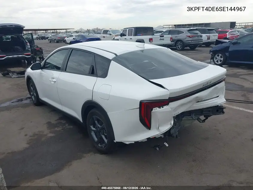 2025 Kia K4 Lxs VIN: 3KPFT4DE6SE144967 Lot: 45375868