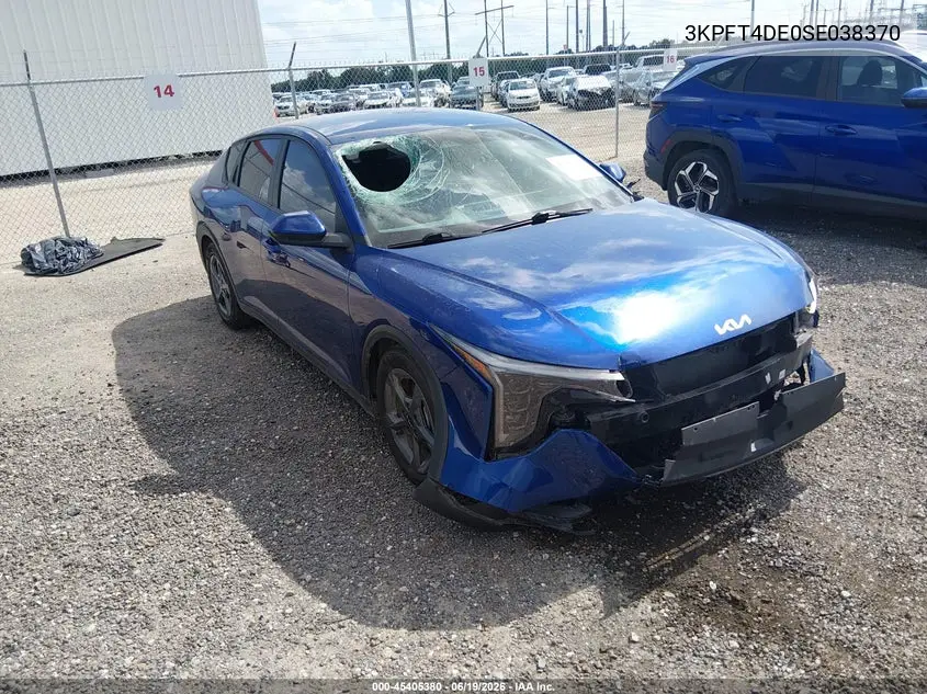 2025 Kia K4 Lxs VIN: 3KPFT4DE0SE038370 Lot: 45405380