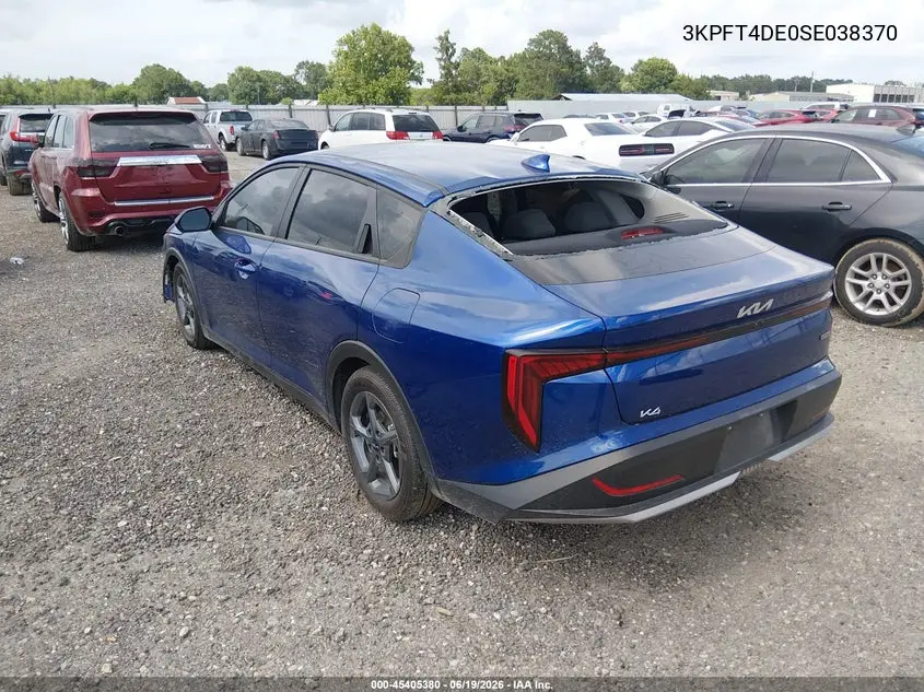 2025 Kia K4 Lxs VIN: 3KPFT4DE0SE038370 Lot: 45405380