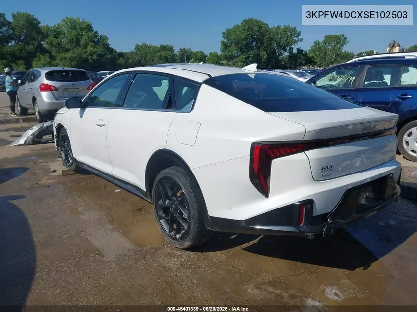 2025 Kia K4 Gt-Line Turbo VIN: 3KPFW4DCXSE102503 Lot: 45407339