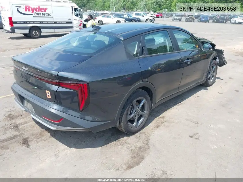 2025 Kia K4 Lxs VIN: 3KPFT4DE4SE203658 Lot: 45410876