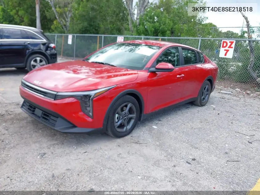 2025 Kia K4 Lxs VIN: 3KPFT4DE8SE218518 Lot: 45502705