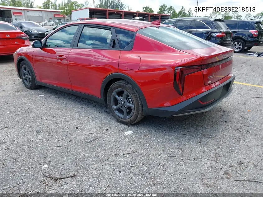2025 Kia K4 Lxs VIN: 3KPFT4DE8SE218518 Lot: 45502705