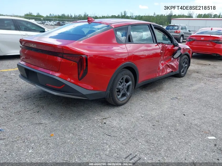 2025 Kia K4 Lxs VIN: 3KPFT4DE8SE218518 Lot: 45502705