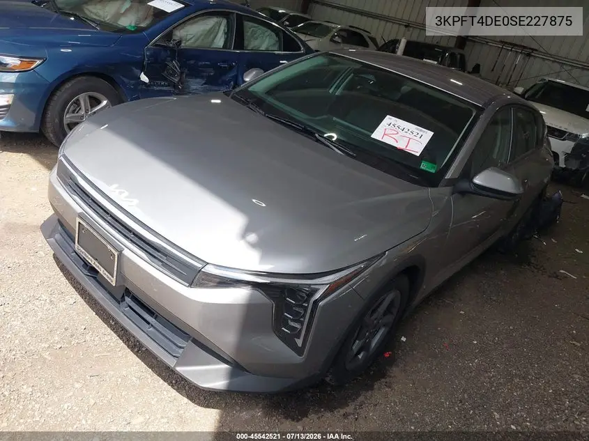 2025 Kia K4 Lxs VIN: 3KPFT4DE0SE227875 Lot: 45542521