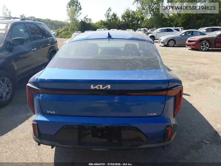 2025 Kia K4 Gt-Line VIN: 3KPFW4DE5SE194623 Lot: 45543701