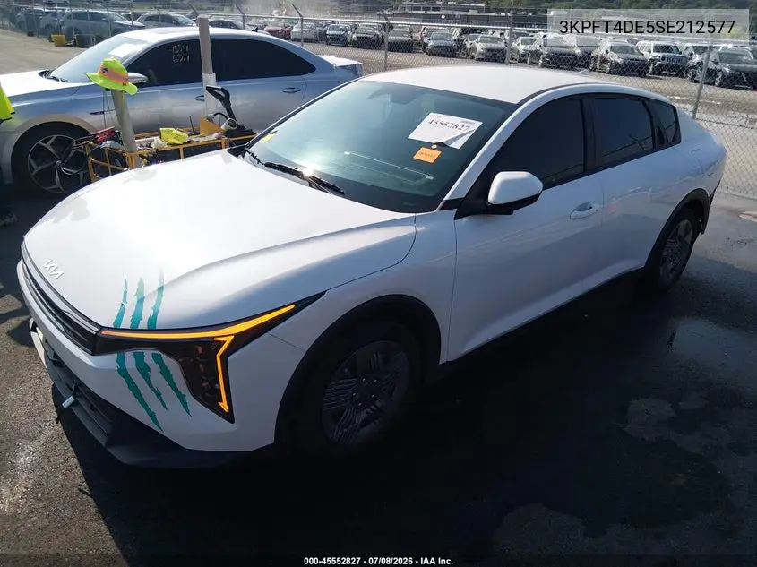 2025 Kia K4 Lx VIN: 3KPFT4DE5SE212577 Lot: 45552827