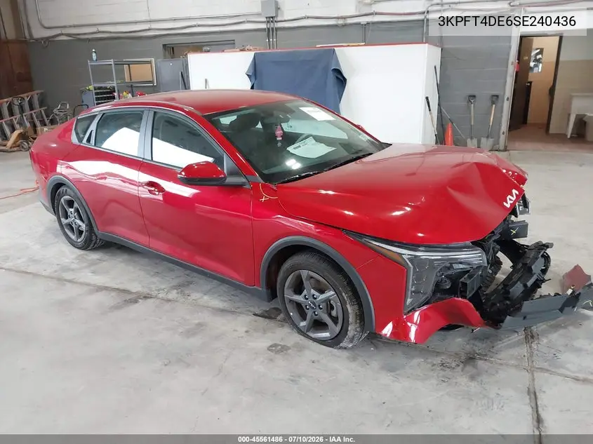2025 Kia K4 Lxs VIN: 3KPFT4DE6SE240436 Lot: 45561486