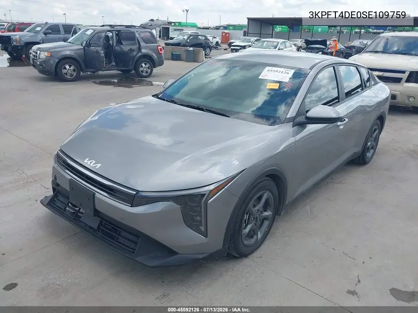 2025 Kia K4 Lxs VIN: 3KPFT4DE0SE109759 Lot: 45592126