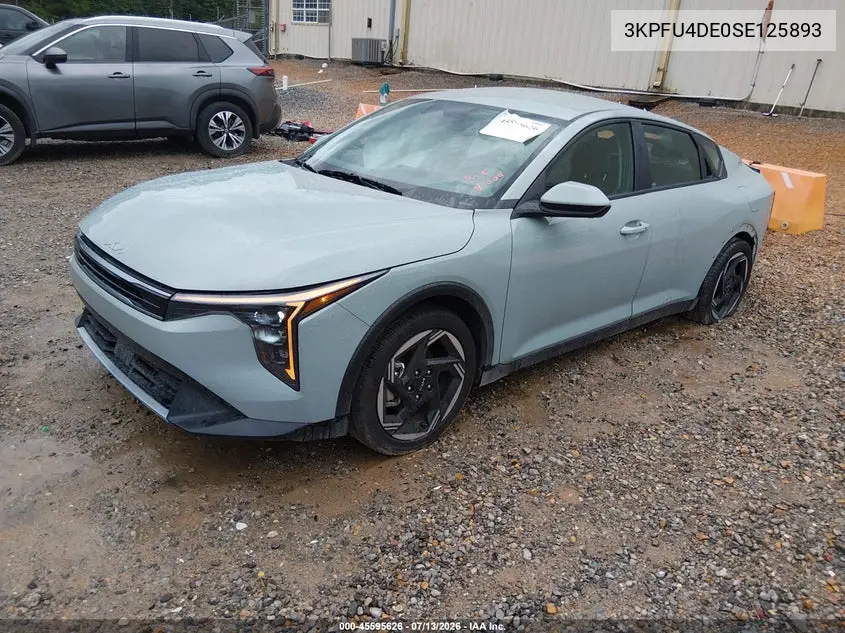 2025 Kia K4 Ex VIN: 3KPFU4DE0SE125893 Lot: 45595626